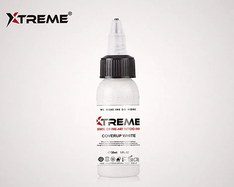 COVERUP WHITE Xtreme Ink Premium Bright Solid Color Tattoo Pigment Made in USA