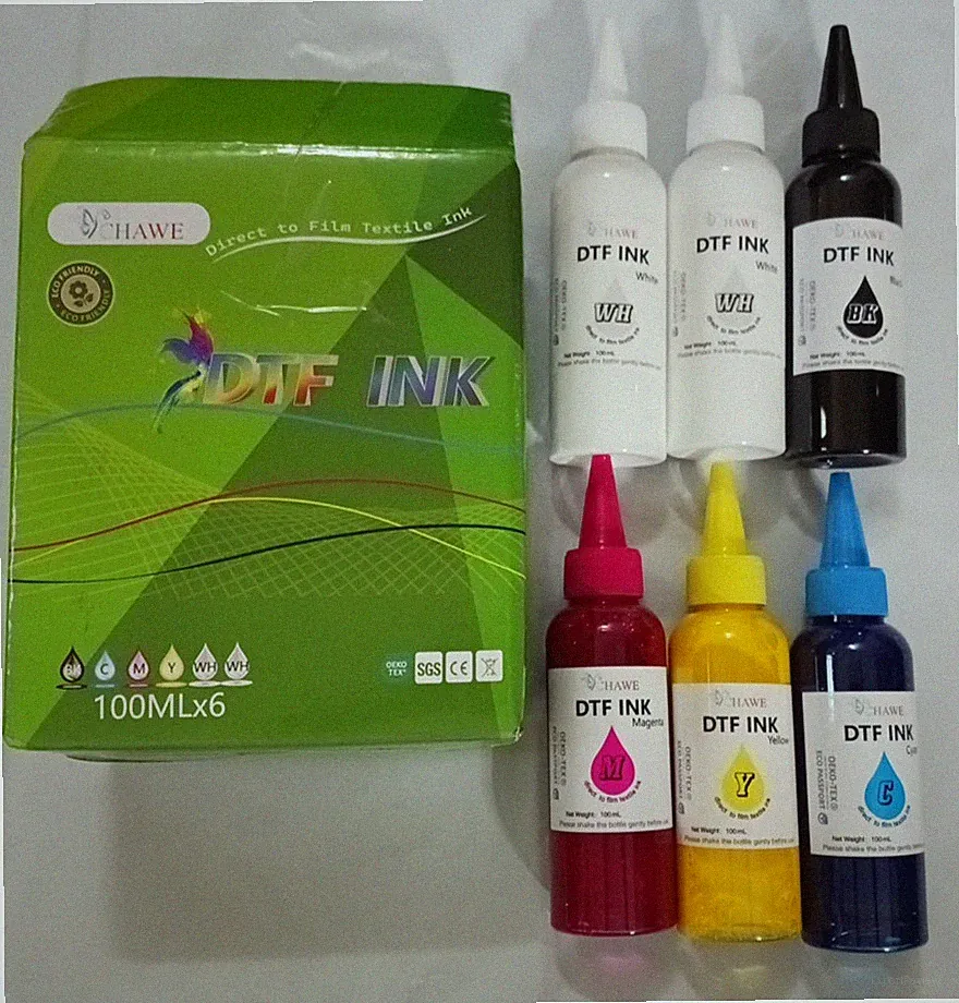 DTF Ink 600ML Combo Pack. Direct to film textile ink. black, white + colors. NEW