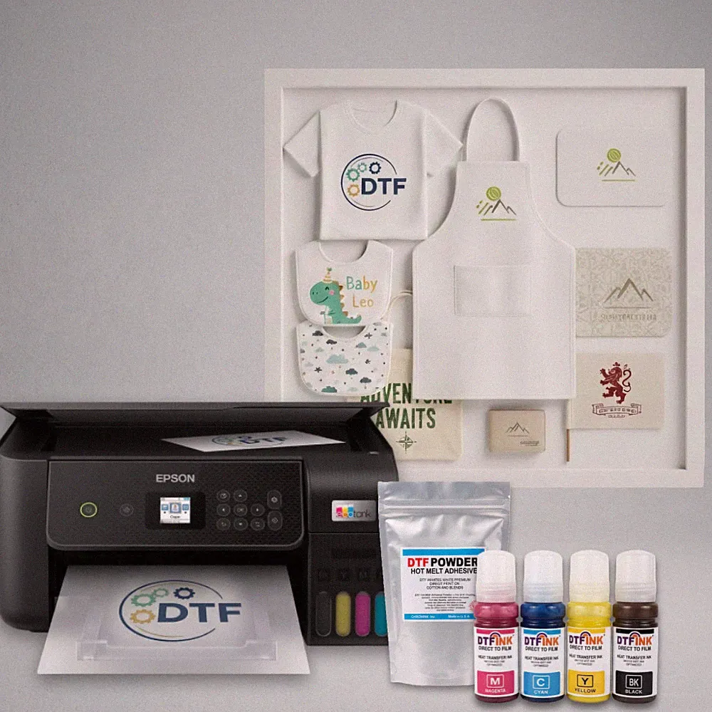 DTF Ink & Powder T-Shirt Printer Epson Wireless w/LCD | Starter Kit | White