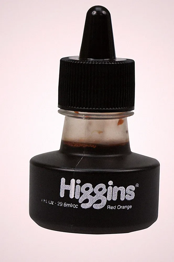 Dye-Based Drawing Ink Red Orange 1 Ounce Bottle 44207
