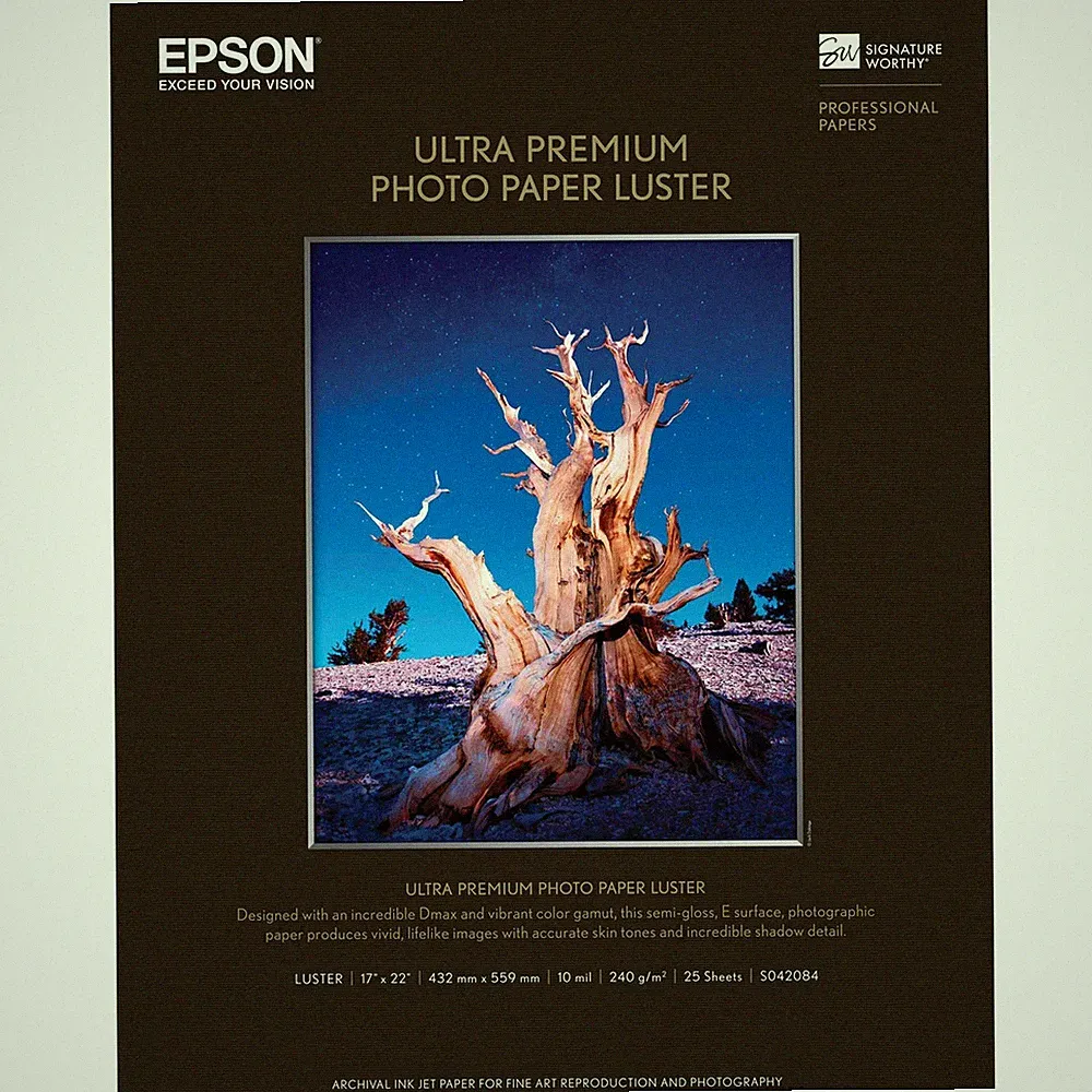 Epson Ultra Premium Photo Paper Luster | 17 x 22" - 25 Sheets