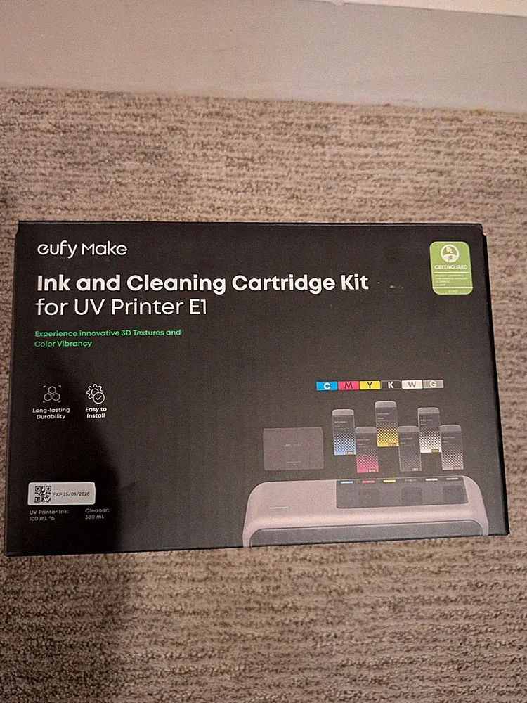 eufyMake Ink and Cleaning Cartridge Kit for UV Printer E1 - CMYKWG - NEW Sealed