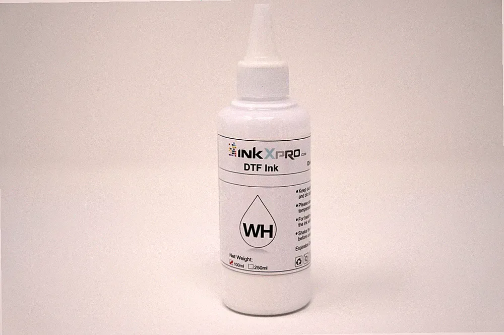 INKXPRO 100ml Professional WHITE DTF Direct to film Ink for Epson Printers
