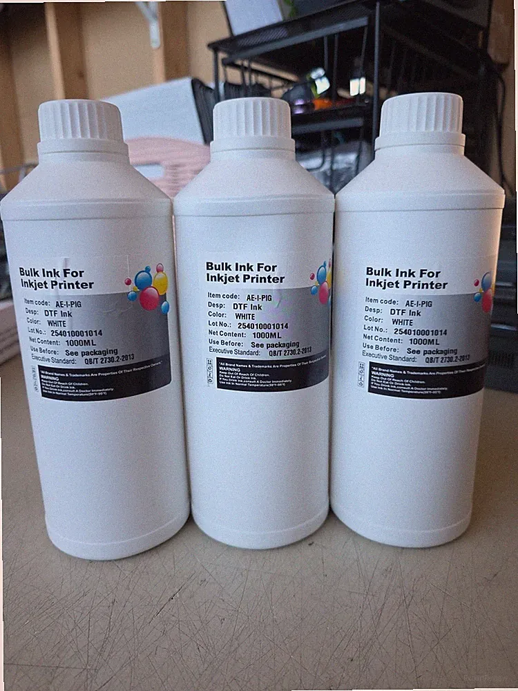 Lot of 3 - 1000ml White Refill Ink HP Canon Epson Lexmark Dell Brother Printer