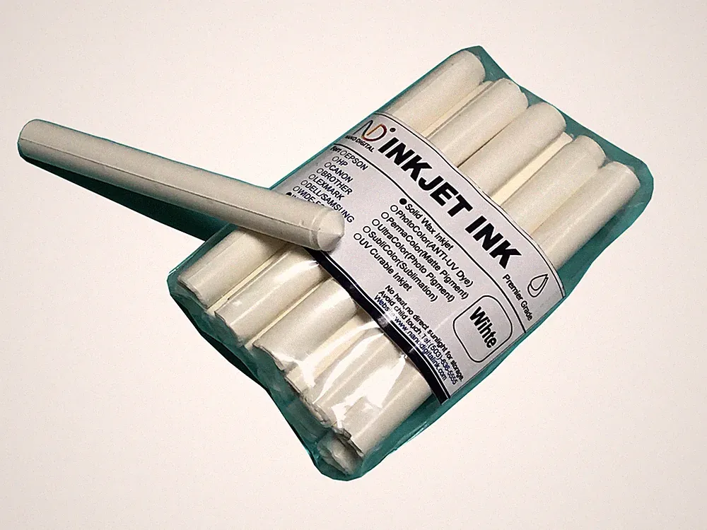 ND® Solid Wax Inkjet Ink for Xerox hotmelt printhead digital printing White 100g