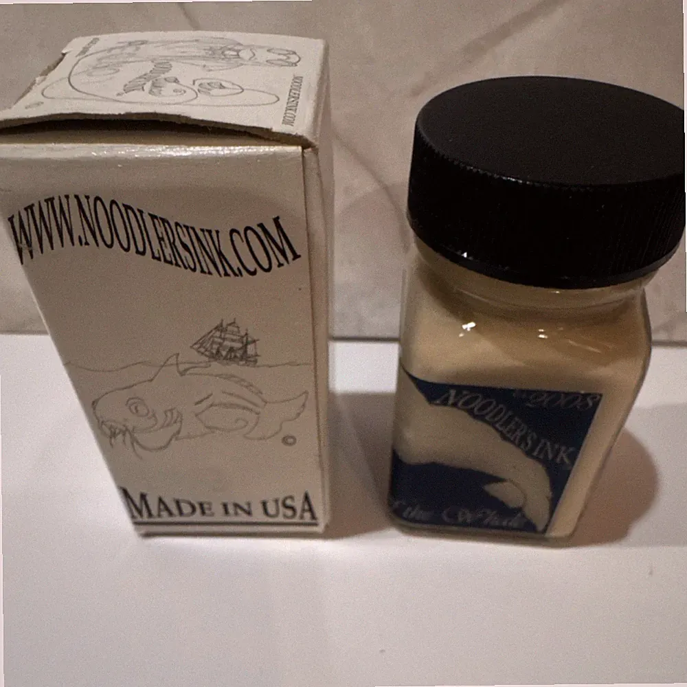 Noodler's Ink The Whiteness of the Whale White Glass Ink Bottle
