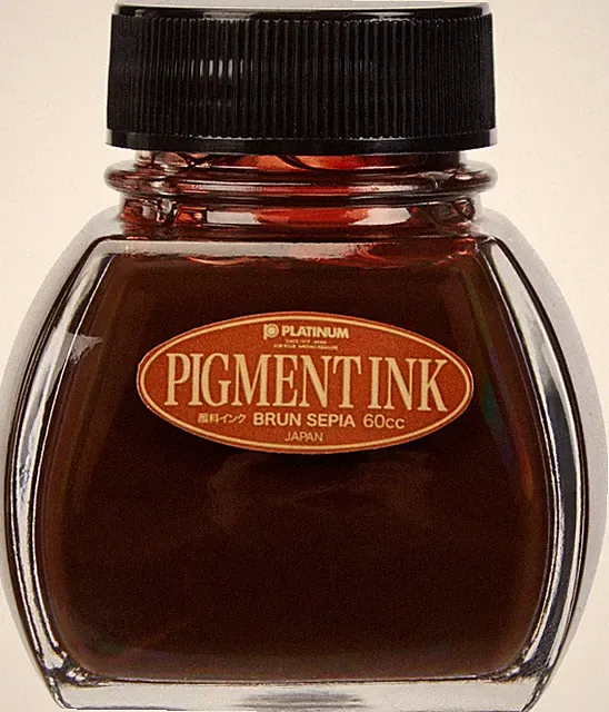 Platinum Sepia Liquid Ink 2 fl oz 60ml Pigment Ink for Fountain Pens